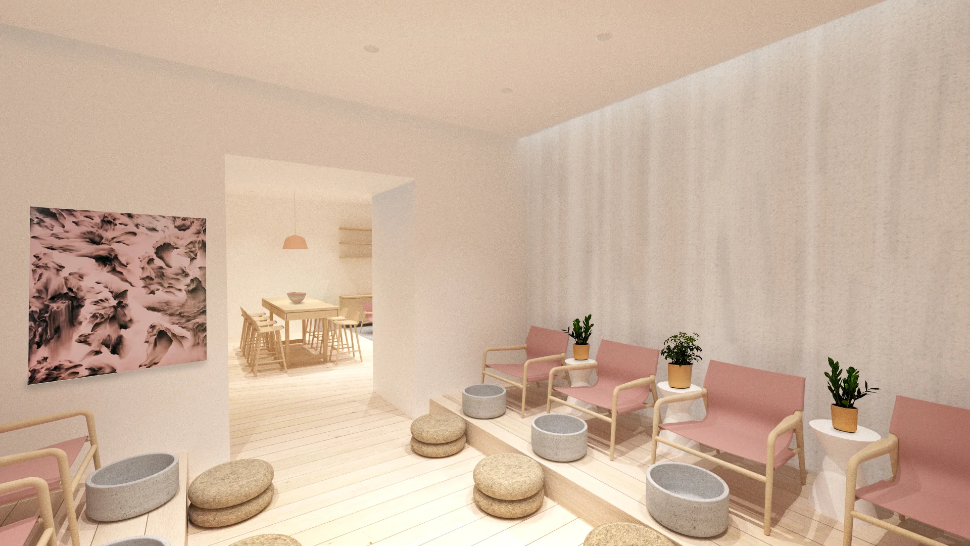 A view of the pedicure area