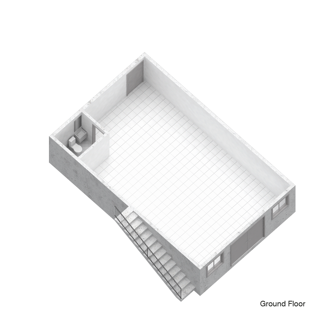 Concrete Housing for Haiti, designed for a range of uses over time.