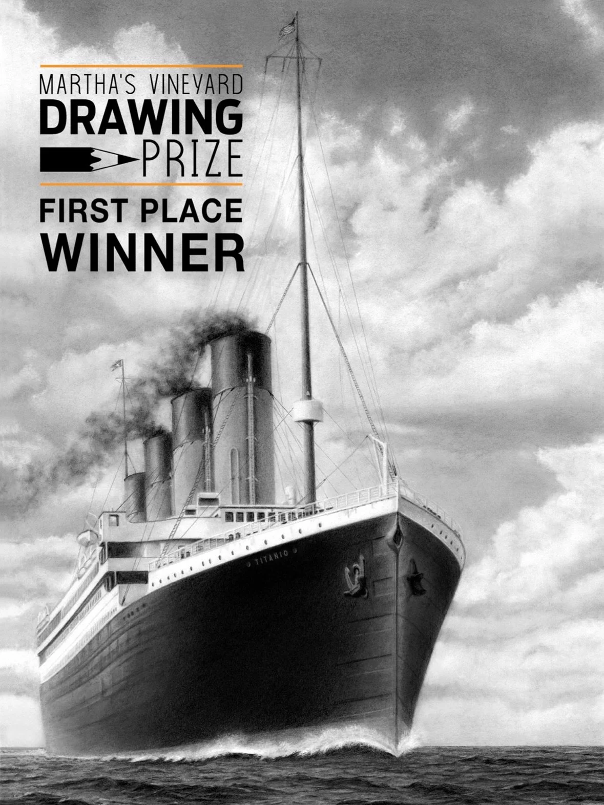 Honored (and surprised!) to learn my drawing &ldquo;At Sea&rdquo; has earned first place in this year&rsquo;s Martha&rsquo;s Vineyard Drawing Prize! This year&rsquo;s theme was &ldquo;Passage&rdquo; and I thought my drawing of one of the most famous 