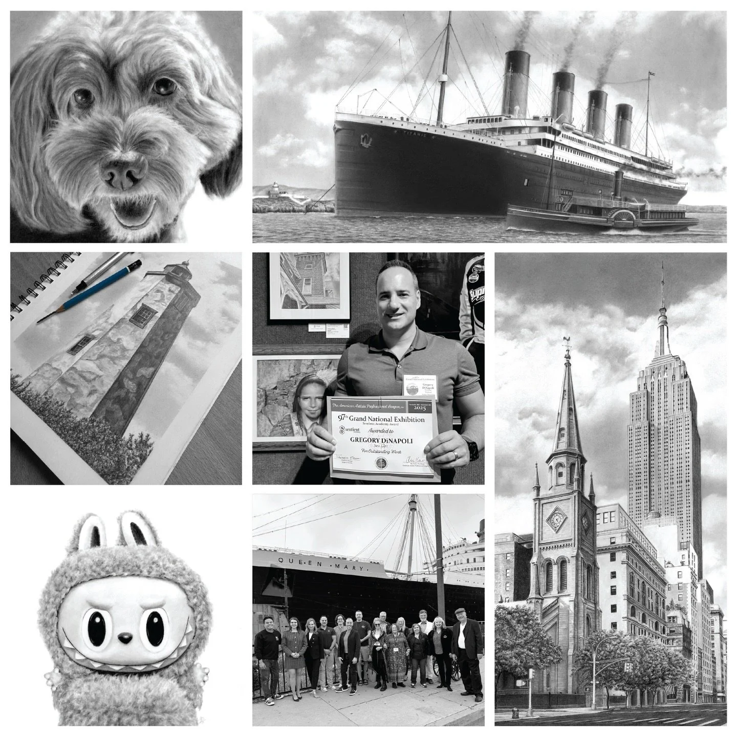 That&rsquo;s a wrap for 2025! Drew some familiar subjects, left my comfort zone with others, had some recognition I didn&rsquo;t expect, and I had the opportunity to meet some incredible Titanic creators and even some legends on the Queen Mary. Not a