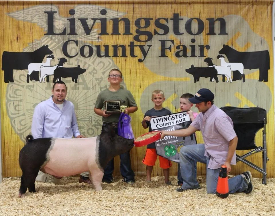 Champion Barrow &amp; Reserve Grand Market Hog Livingston County Missouri