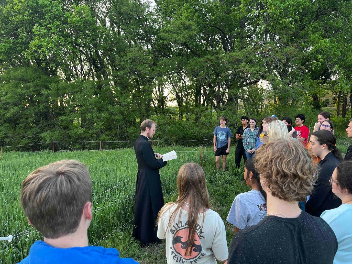 Fr. Healey taught at Xavier Teens this evening about Matthew chapter 13. Using his wheat field, he made many connections between Jesus, wheat, the Eucharist, feeding his people, parables and much more.