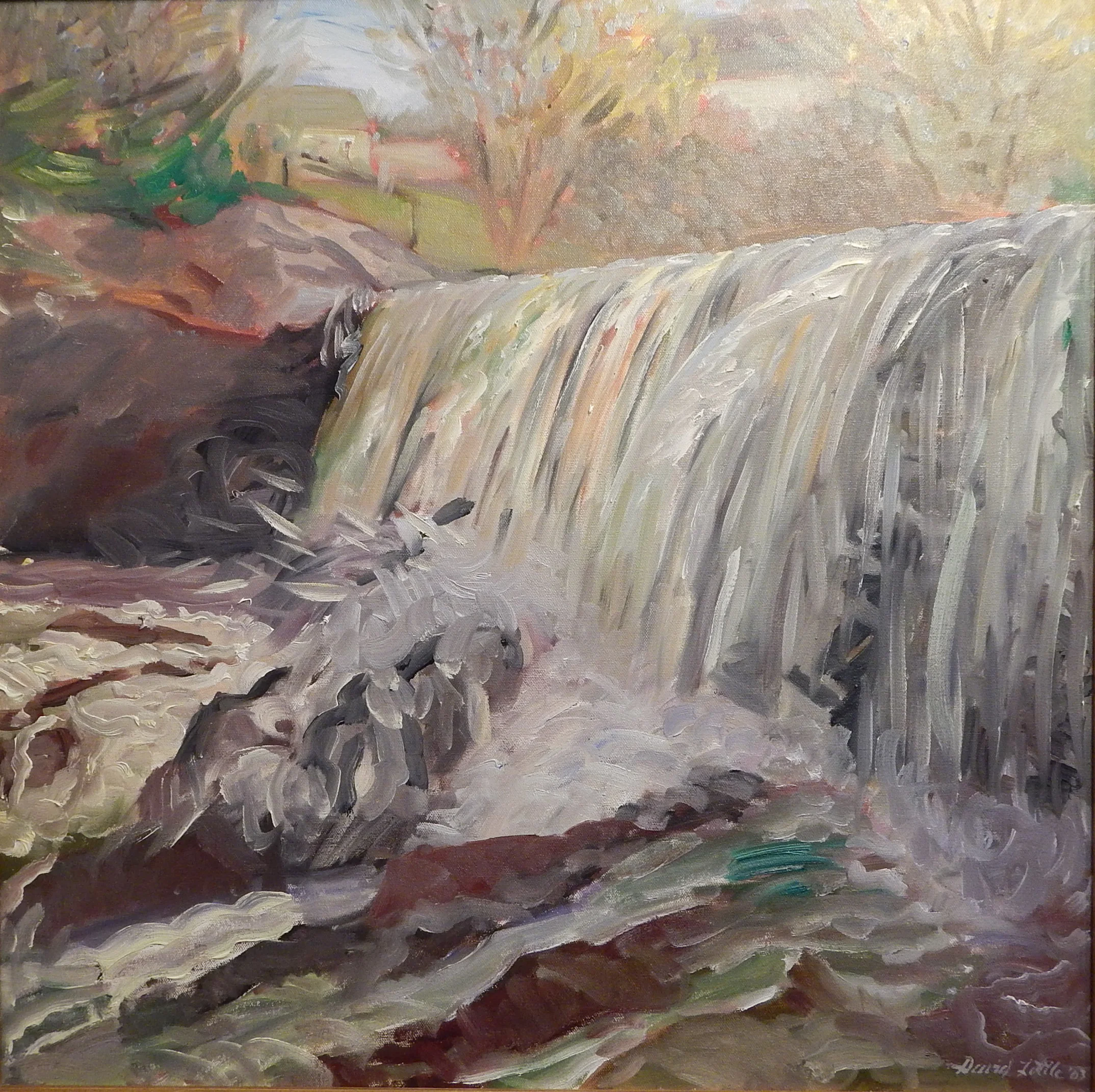  At the Falls, Stroudwater, oil on canvas, 24 x 24 inches (SOLD) 