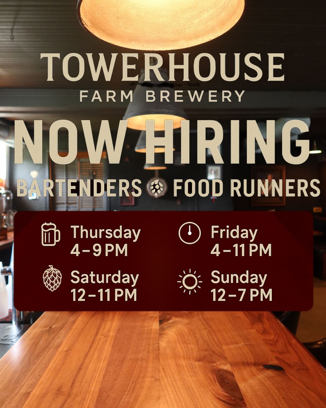 Join Our Team at Towerhouse Farm Brewery!
We&rsquo;re currently hiring bartenders and food runners to be part of our growing team in Gay, Georgia. If you&rsquo;re passionate about hospitality and enjoy working in a warm, community-focused setting, we