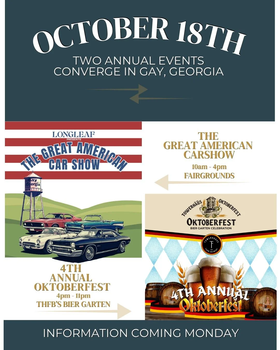 It&rsquo;s great seeing everyone out here having an awesome time at the Cotton Fair! We&rsquo;re keeping the good times rolling with three big events coming up this month.

Mark your calendars for October 18th
It&rsquo;s the return of our Annual Okto