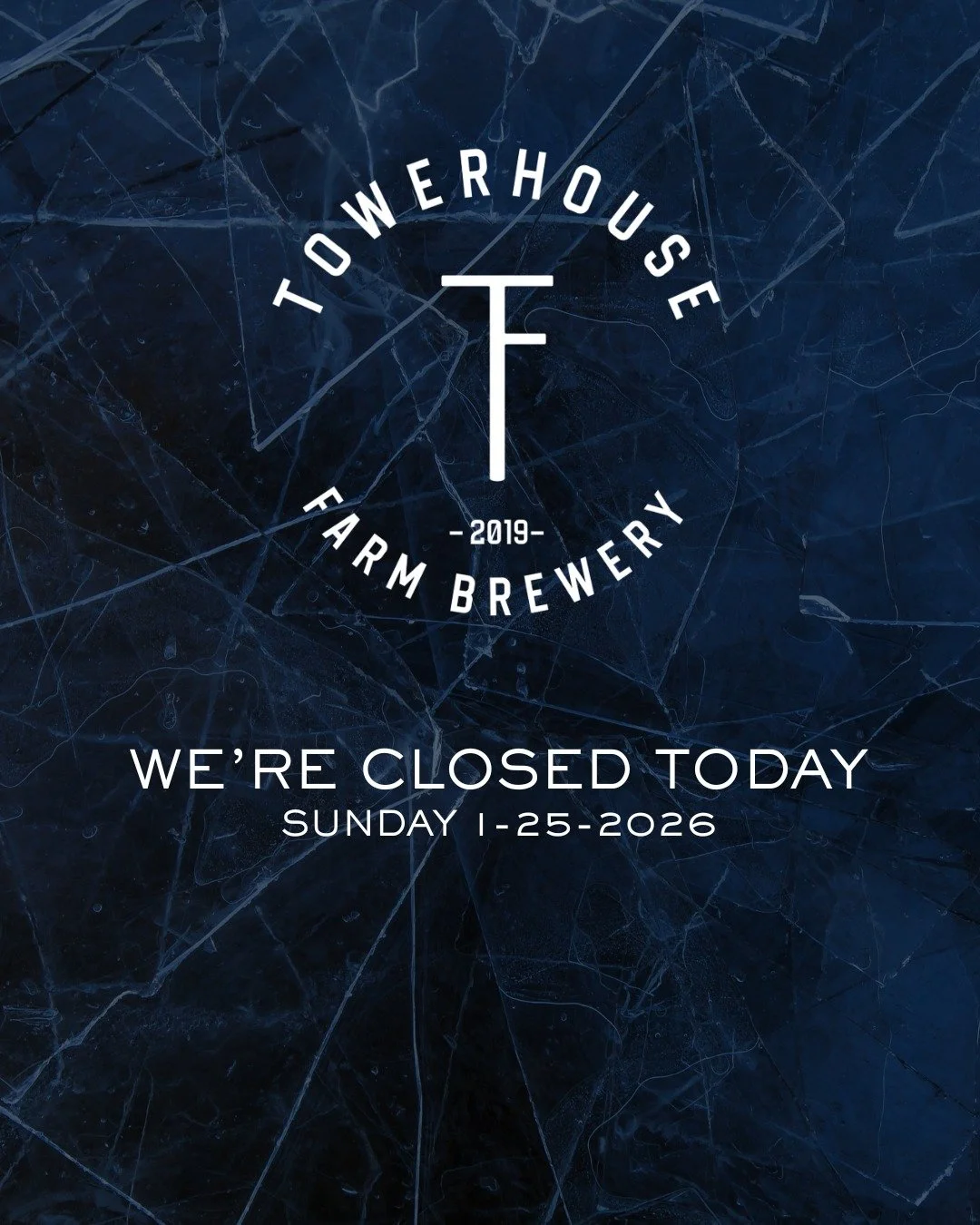 The weather wins today! Some of our staff, along with our chef travel here to the brewery and we would like to make sure they (and you) stay safe and off the roads! We will be back to regular hours this Thursday! Wrap up, eat your snacks and stay war