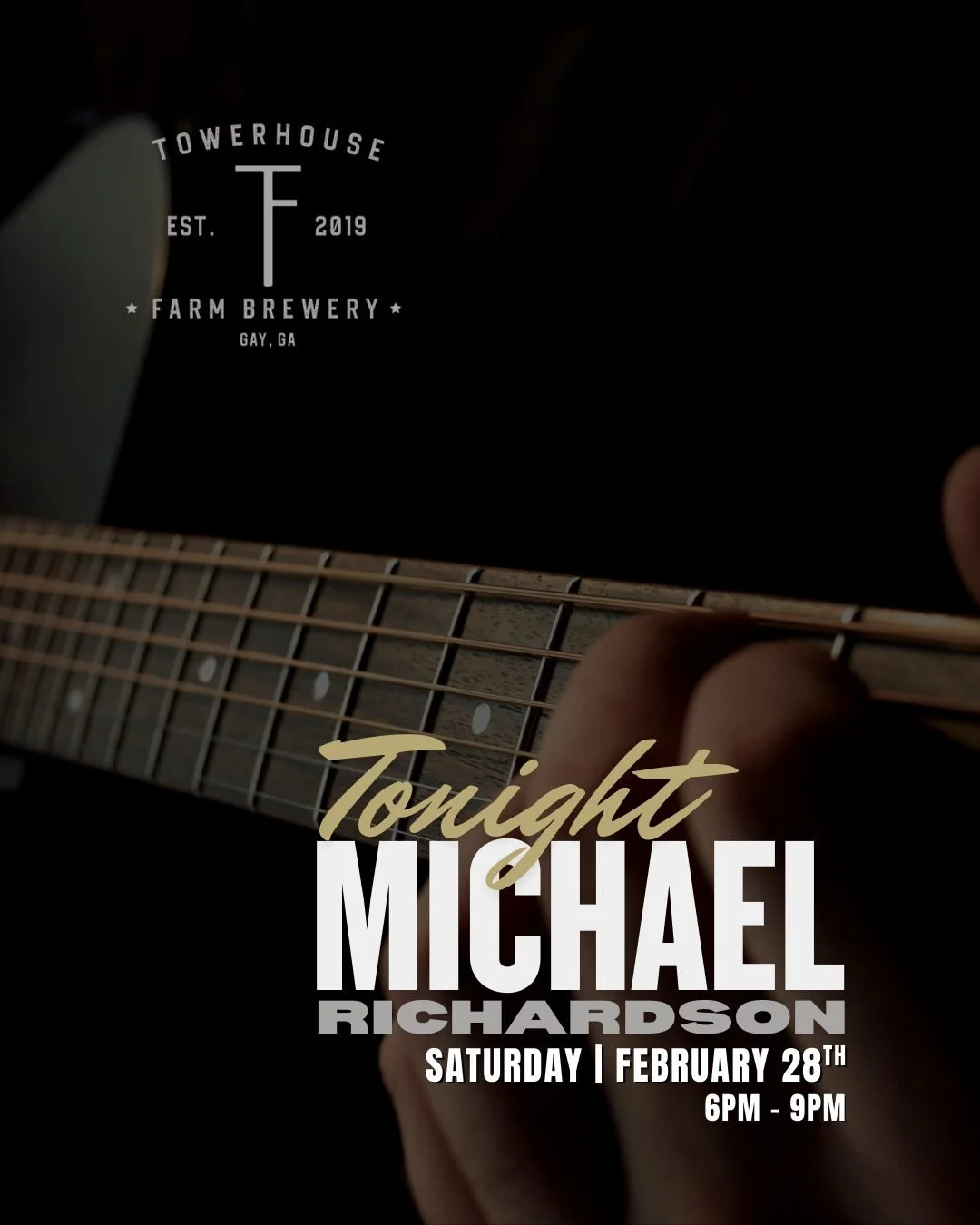 It&rsquo;s Saturday night! Cold beer, live music, friends at the table, and nowhere else you need to be. It&rsquo;s the perfect excuse to get out of the house and make it a night. Join us as we welcome Michael Richardson back to the brewery stage ton