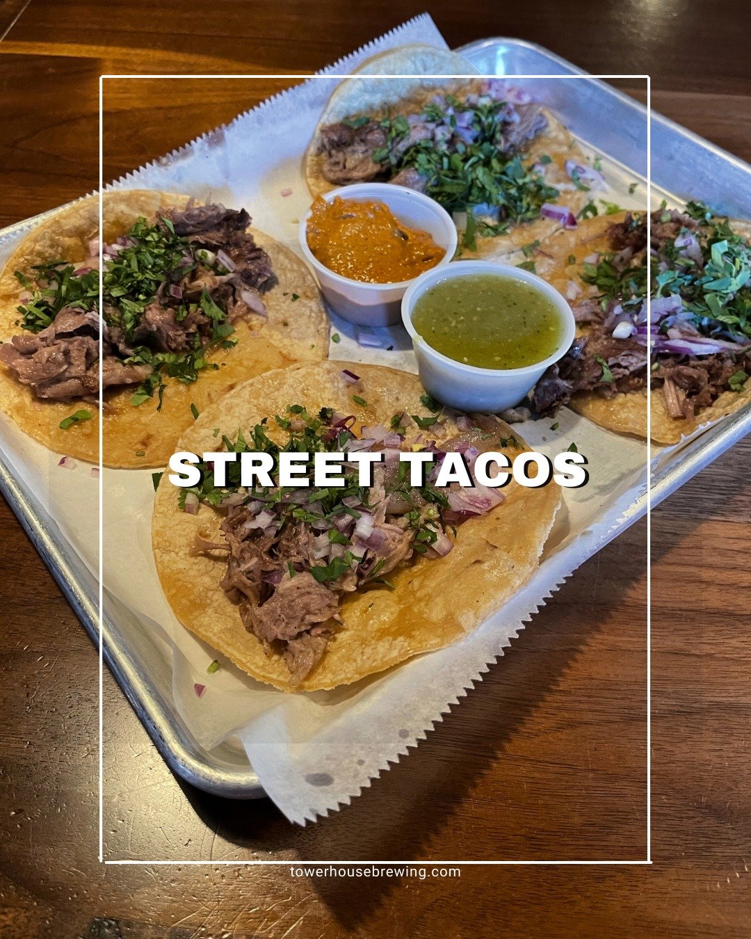 Street taco cravings? We&rsquo;ve got you. 
Juicy, slow-cooked pork tucked into warm corn tortillas, topped with fresh onion, cilantro, and a squeeze of lime. Simple. Authentic. Packed with flavor.  Add your favorite salsas and thank us later.

Avail