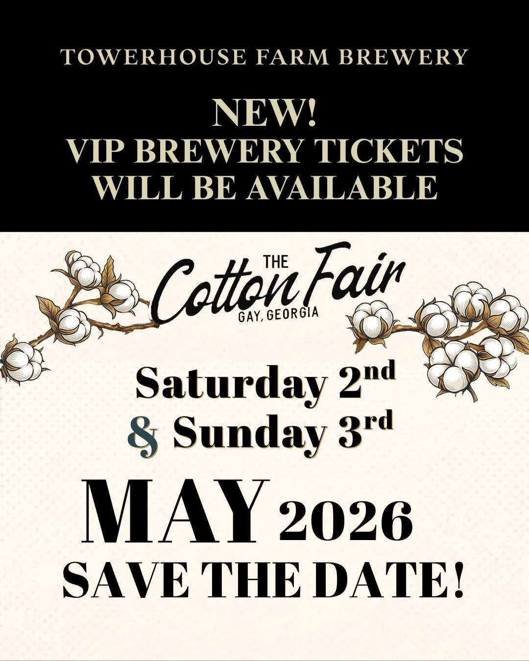 It&rsquo;s the beginning of spring! It&rsquo;s almost time for the Annual May  Edition of The Historic Cotton Fair, Saturday May 2nd - Sunday May 3rd, 2026. 

For over 50 years, every spring and fall over 300 artisans from all over the country gather