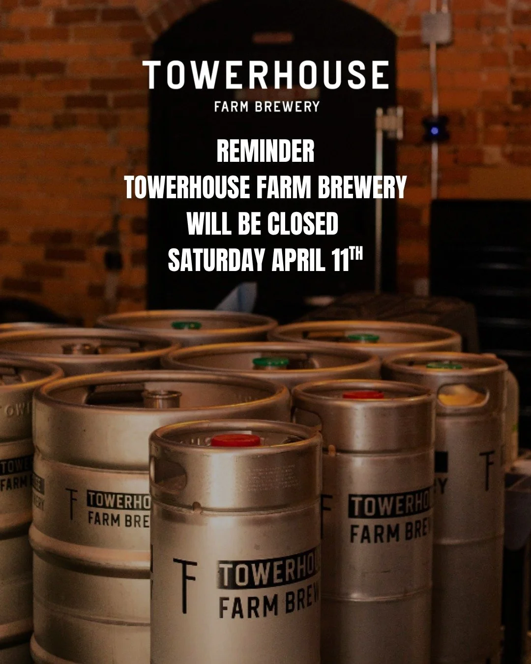 Just a reminder we will be closed tomorrow, April 11th for a private event. We will be back to normal hours on Sunday.