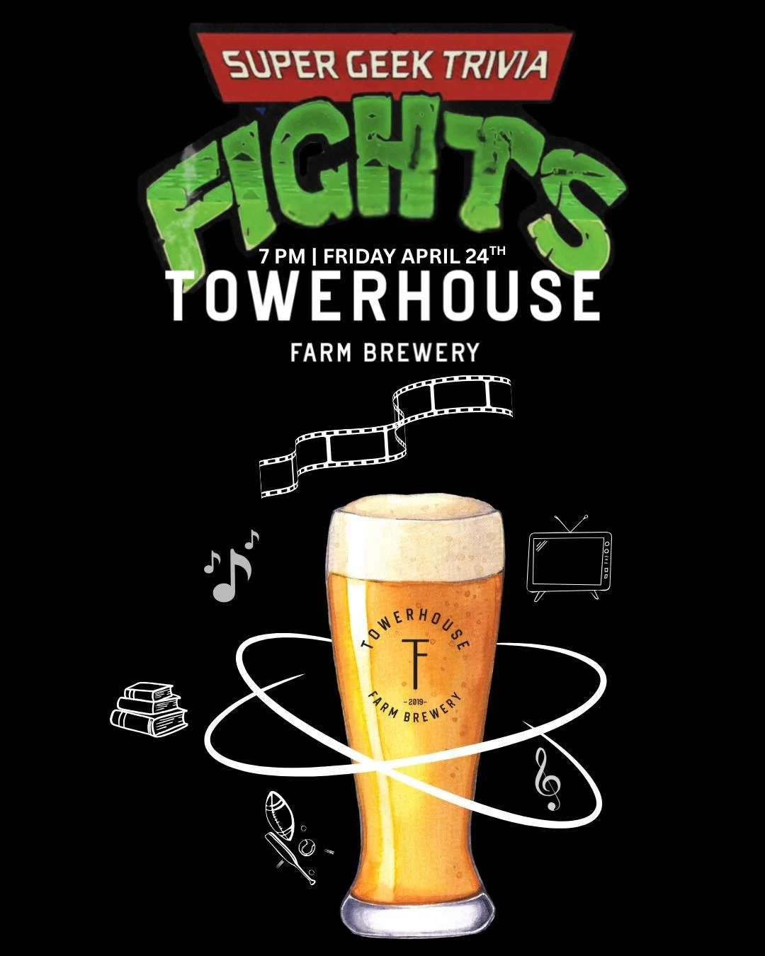 Do you collect trivia tidbits and store them for years? If so, tonight is your night to show your expertise in random knowledge! Super Geek Trivia Fights are back and the battle for brain supremacy is on. Join the crew 7 pm tonight, 4/24/2026 right h