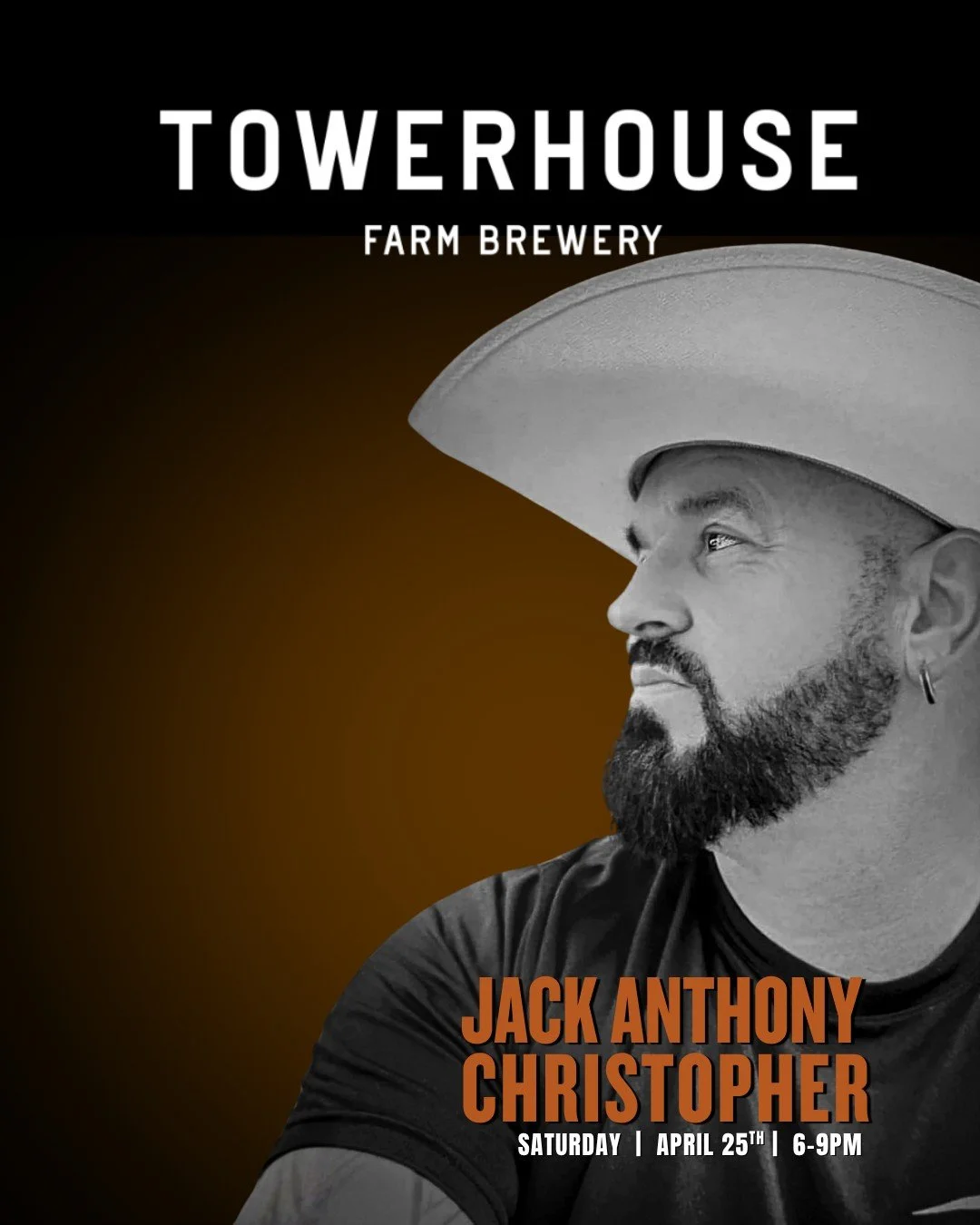 Tonight Jack Anthony Christopher takes over the Towerhouse Brewery stage! Live music from a dedicated artist in an intimate setting, is there anything better on a Saturday night? We have fantastic music; great food and drinks, we will see y'all at th