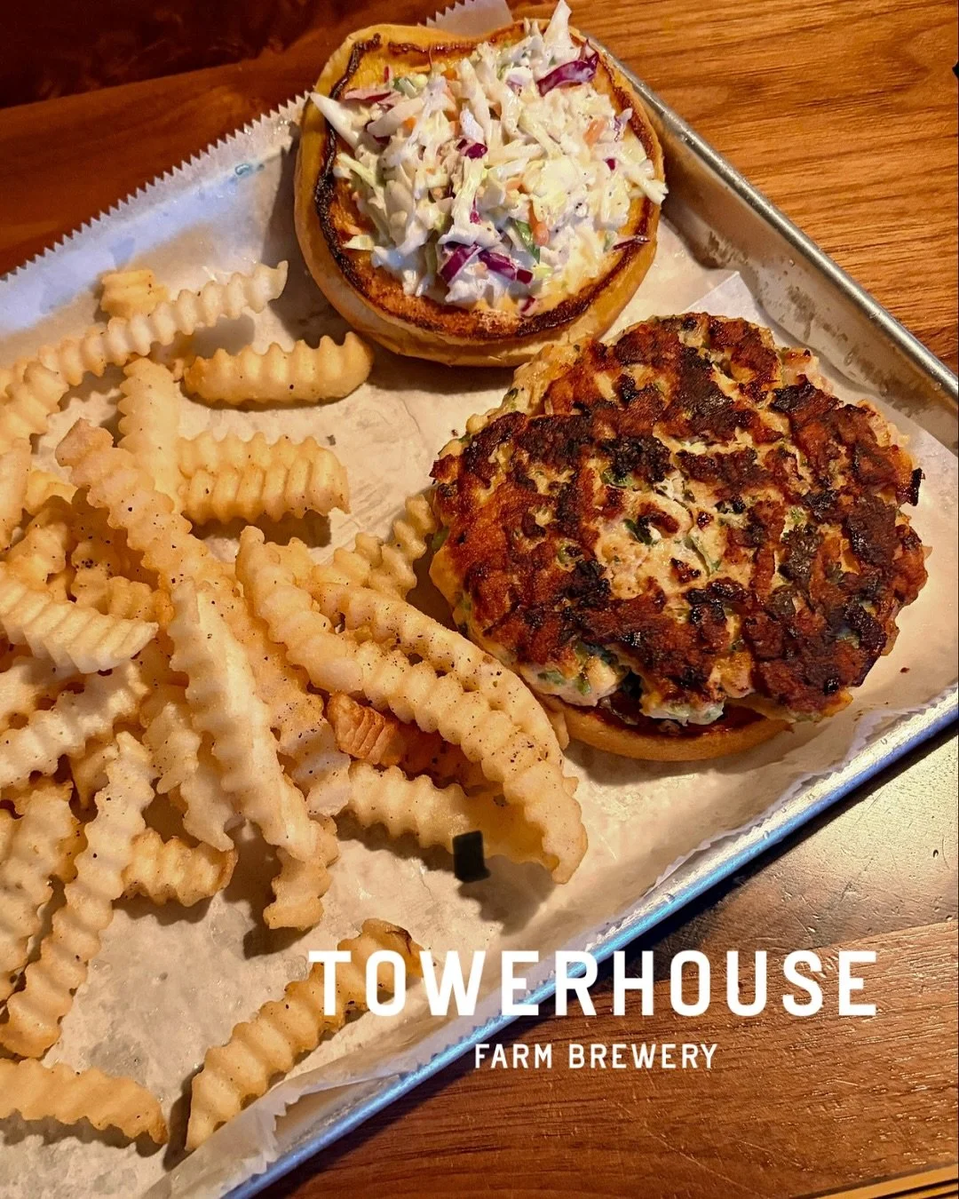 Chef has a triple special this weekend! You may have a hard time deciding, so why not just order all for the table and enjoy! 

The Salmon Burger
Fresh salmon grilled to perfection and topped with crisp coleslaw and smoky chipotle a&iuml;oli, all ser