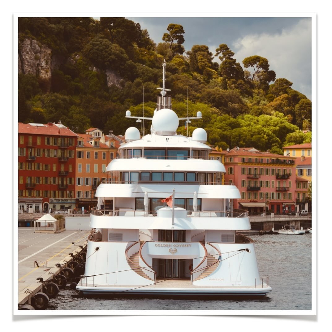 Golden Odyssey x Nice.

25 April 2024 / Motor Yacht Golden Odyssey(123m) by @luerssenyachts 
.
.
.
.
.
.
#goldenodyssey #sun #mountains #sea #yacht #sailing #superyacht #beach #cotedazur #frenchriviera #antibes #southoffrance #view #sky #travel #phot