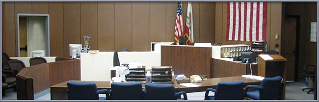 A typical courtroom in Alameda County