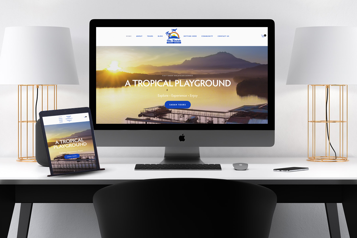 A website that we created for Blue Kinabalu Travel Agency