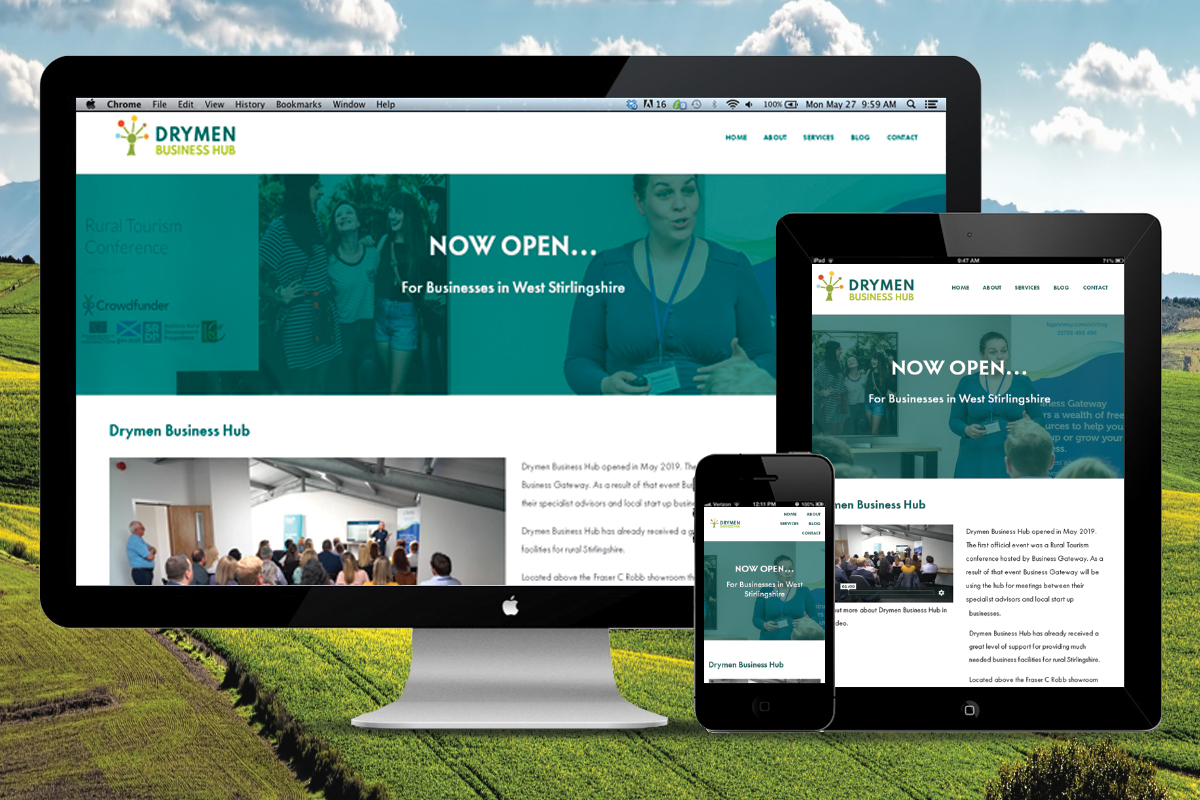 A website that we created for Drymen Business Hub