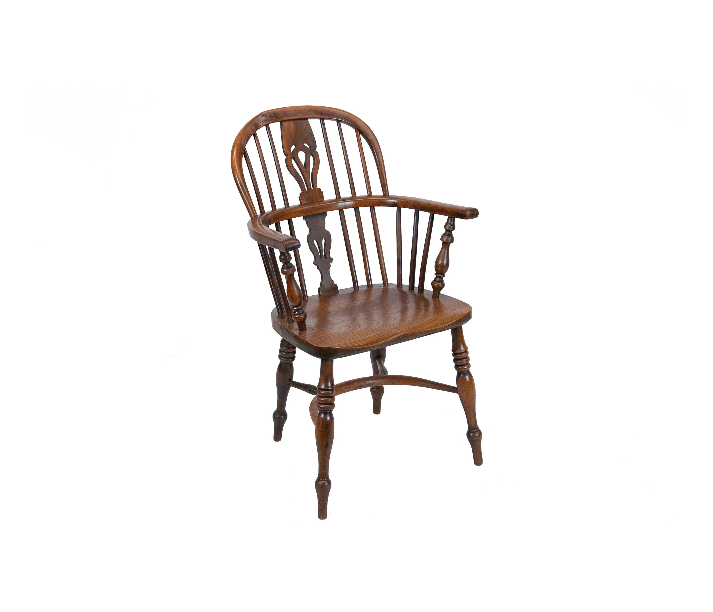 English Yew Wood Windsor Armchair