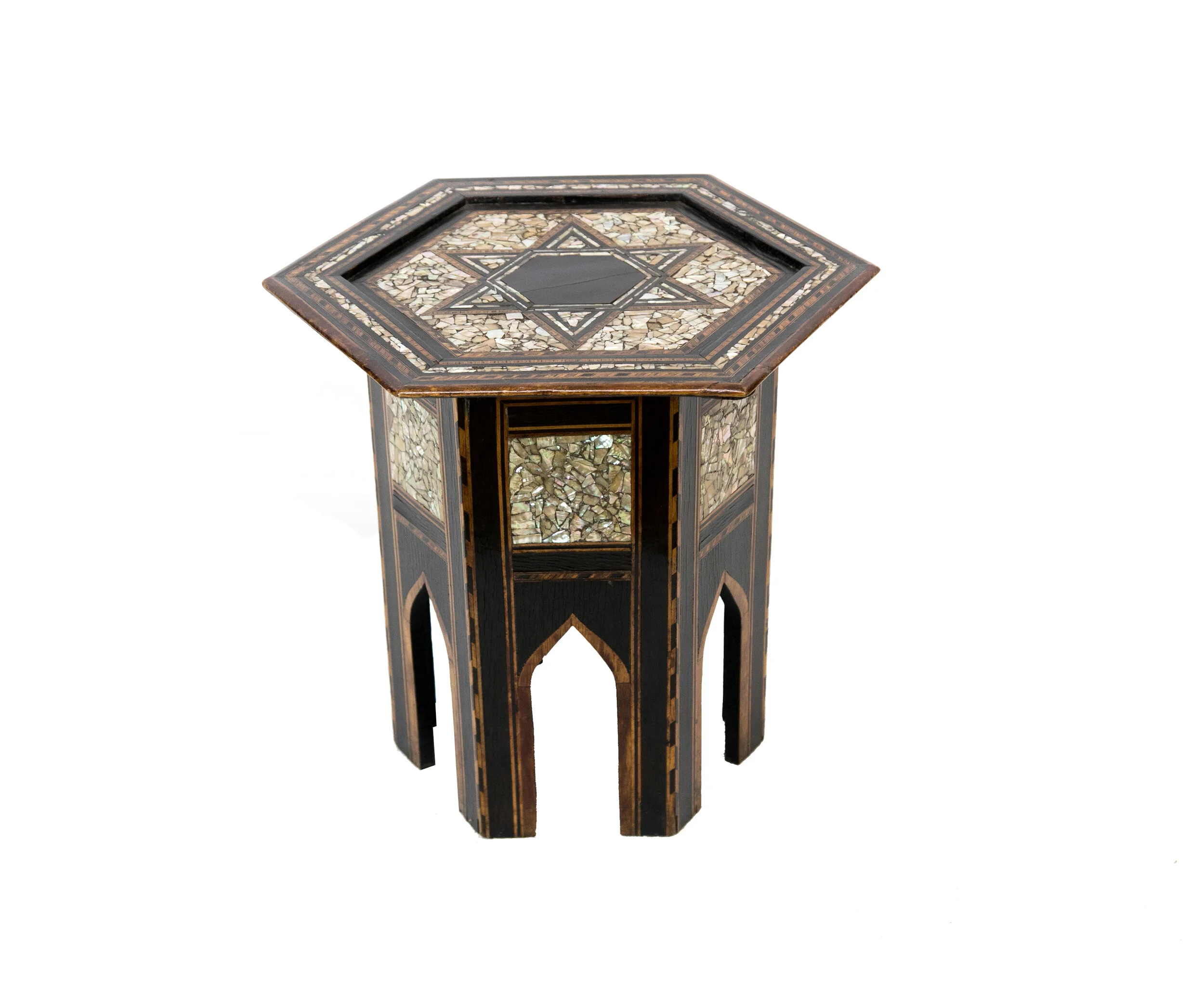 Hexagonal Inlaid Moroccan Table