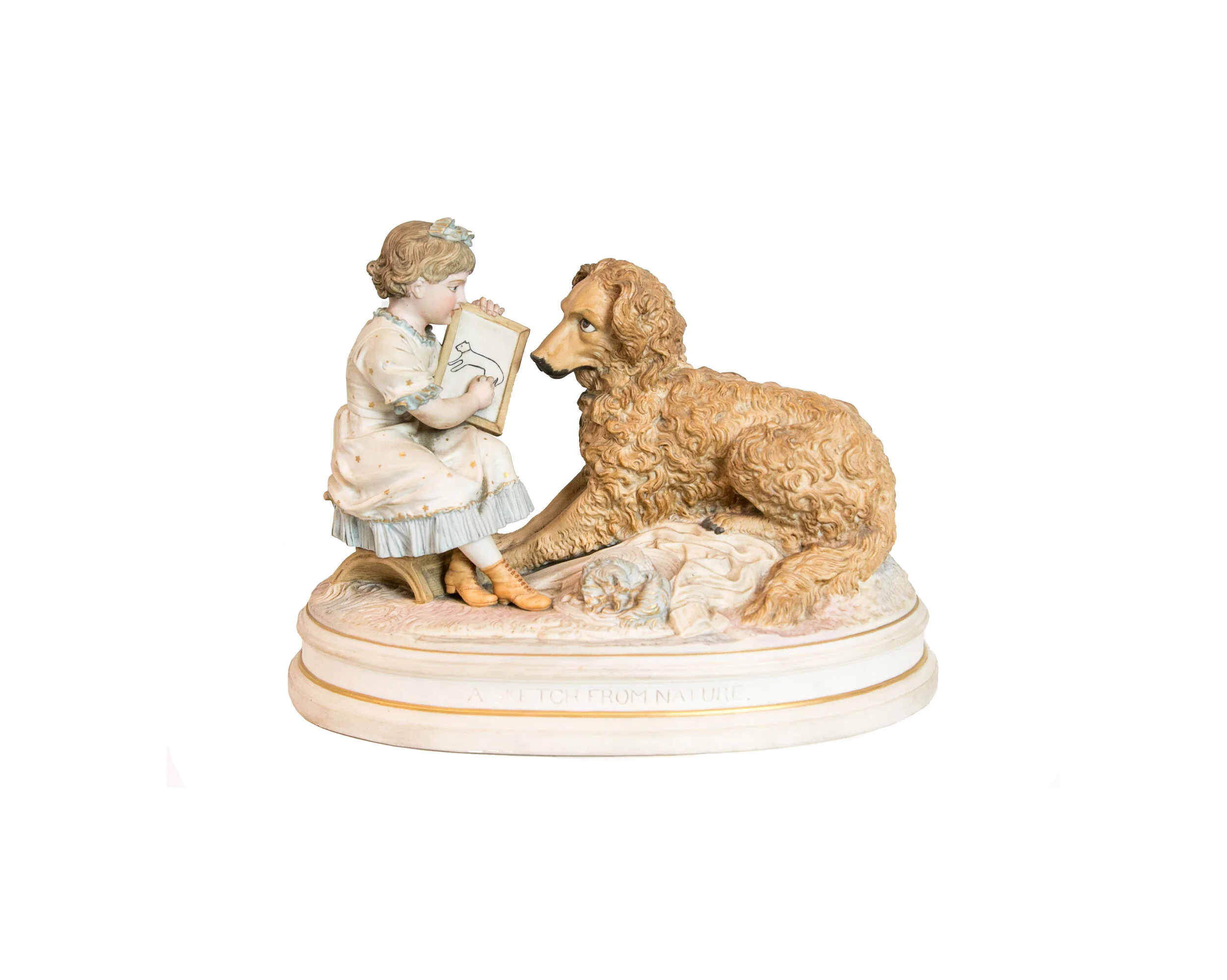 English Bisque Figural Group