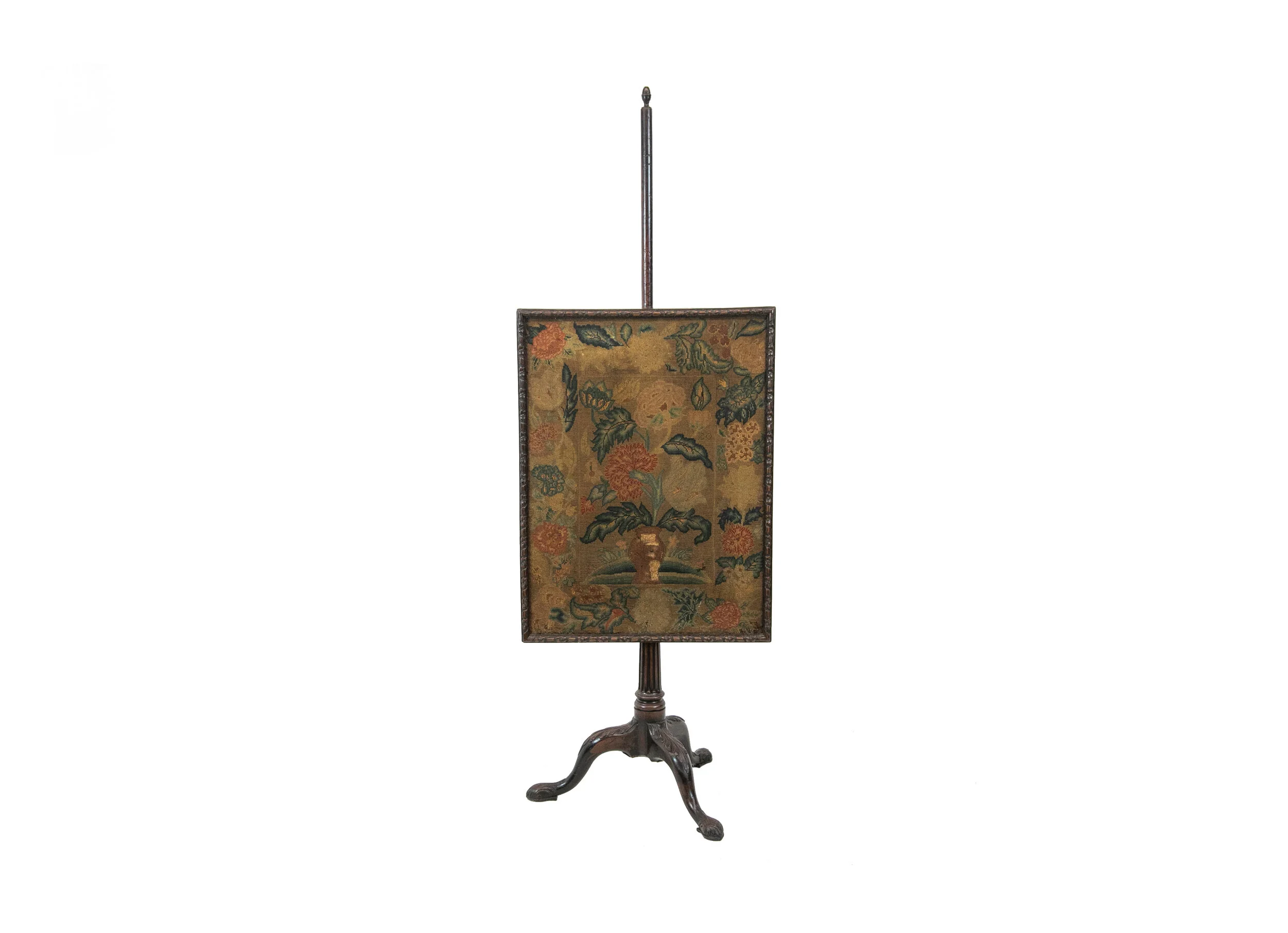 George III Needlework Fire Screen