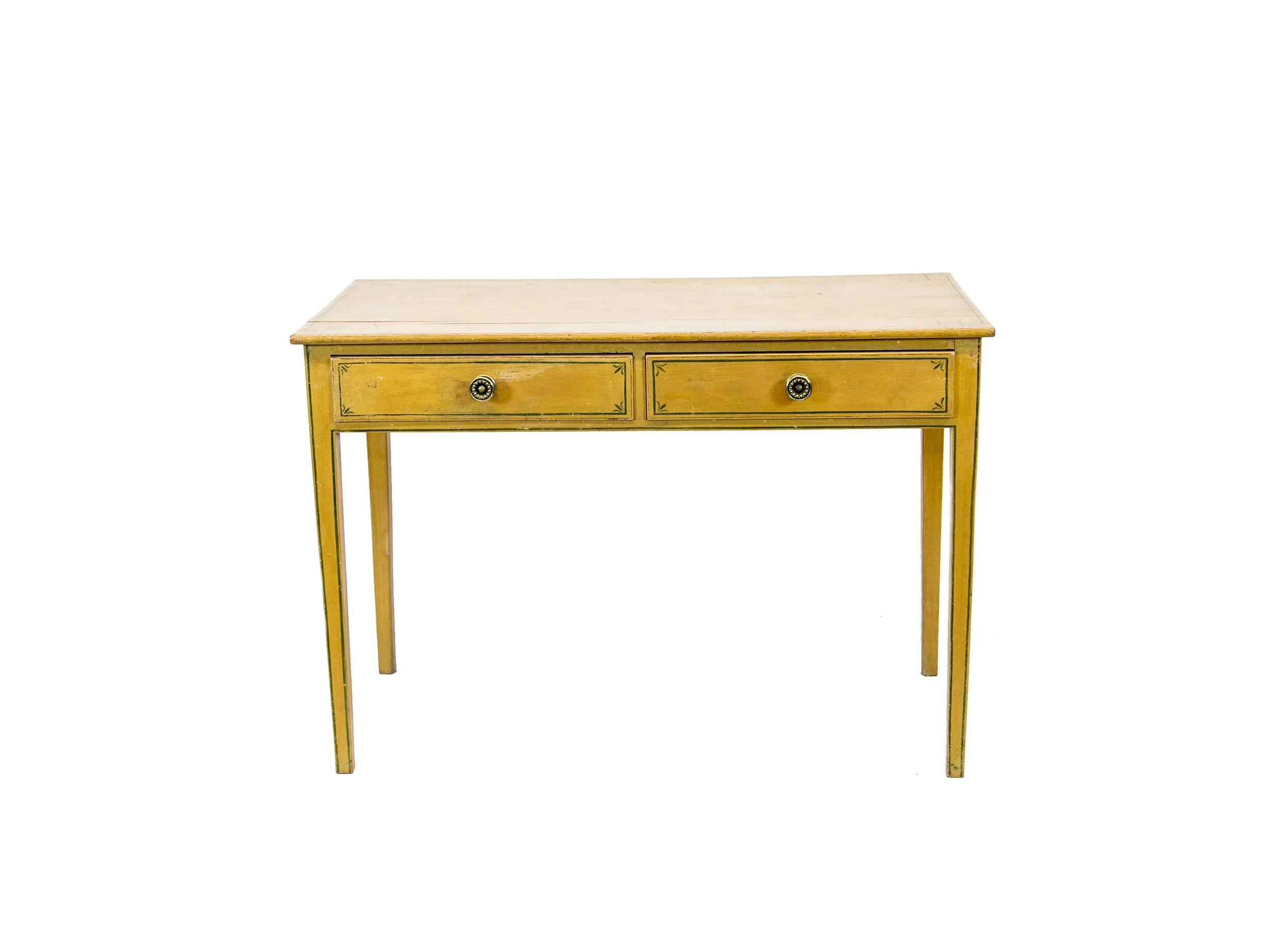English Painted Two-Drawer Side Table