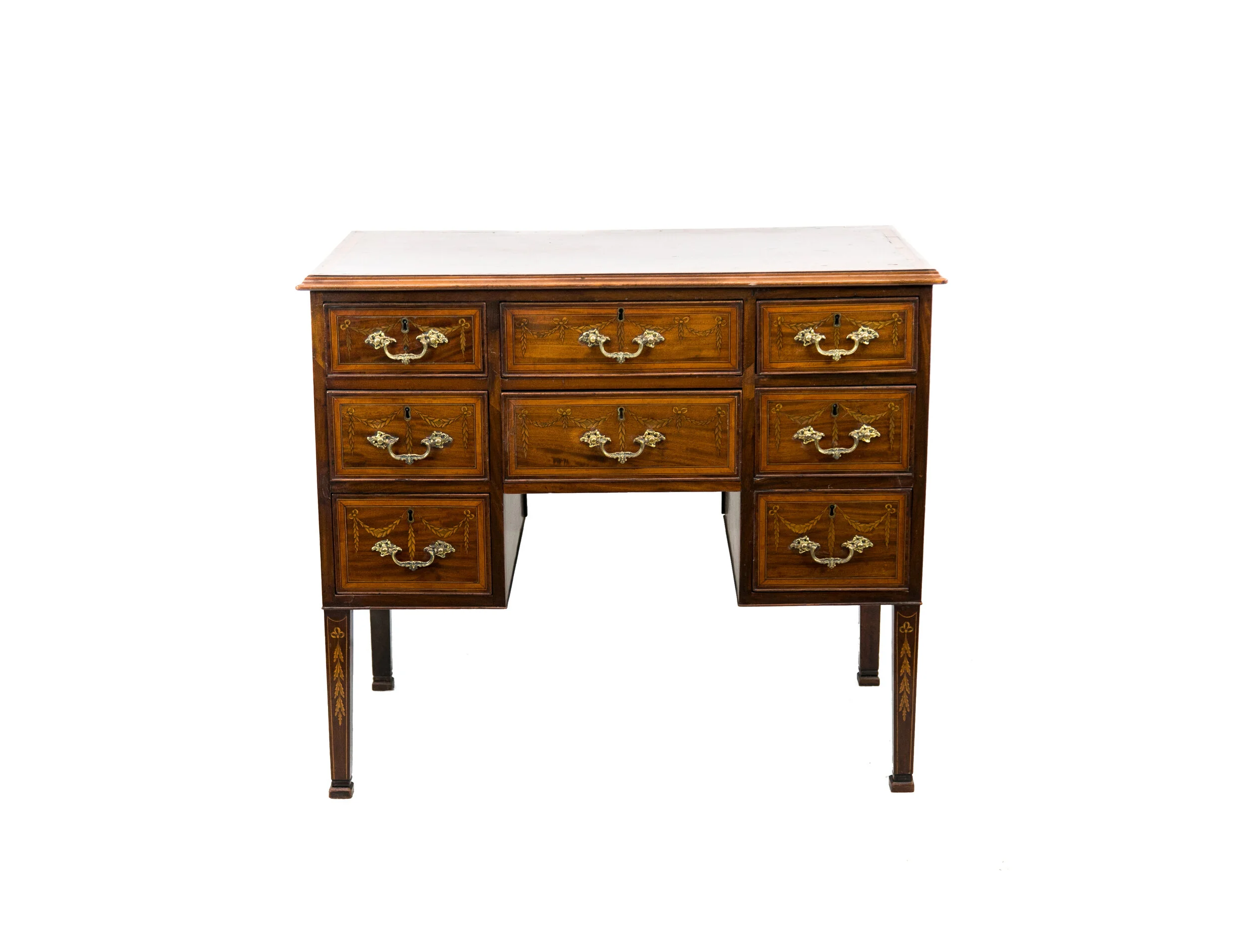 English Mahogany Eight-Drawer Inlaid Server