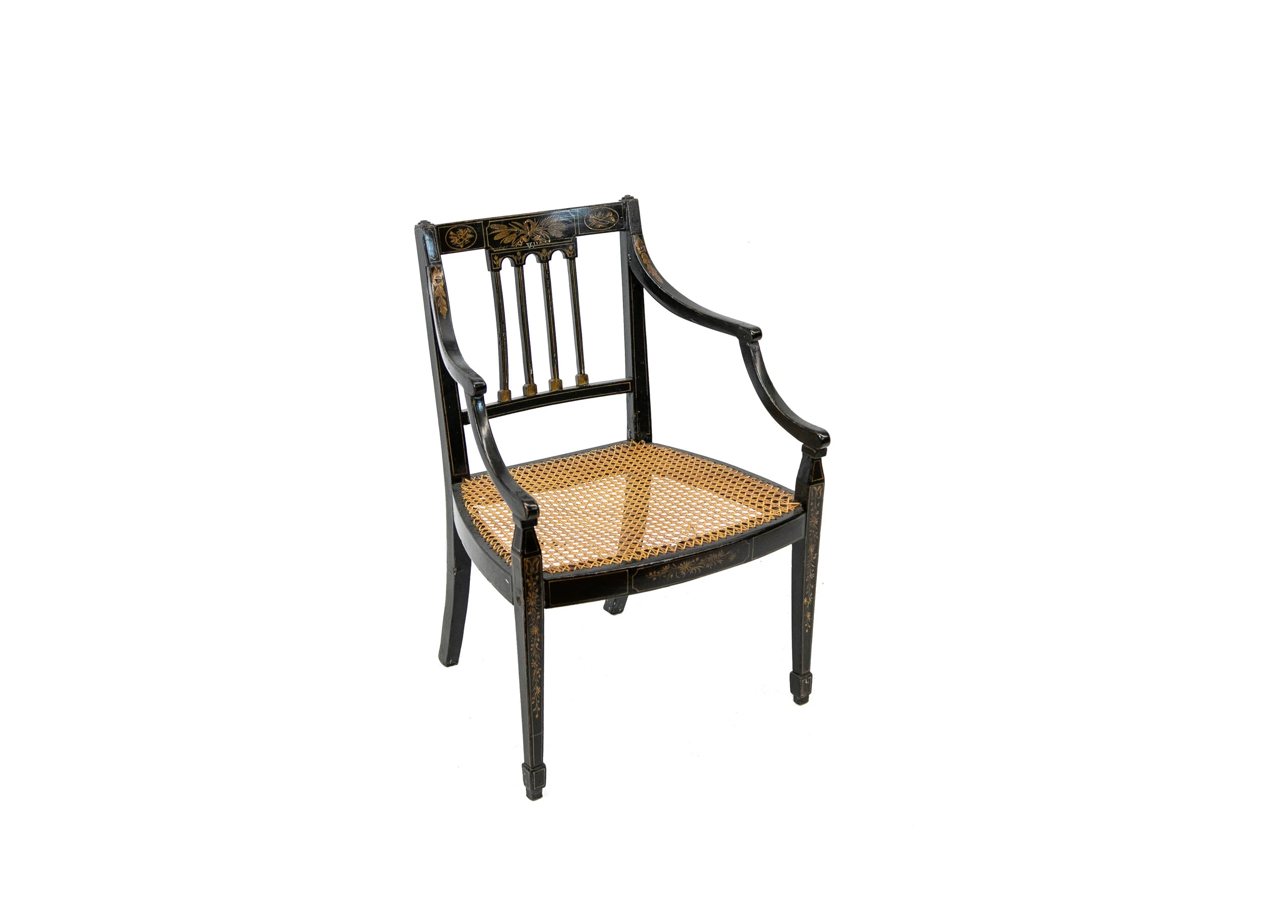 Painted English Hepplewhite Arm Chair