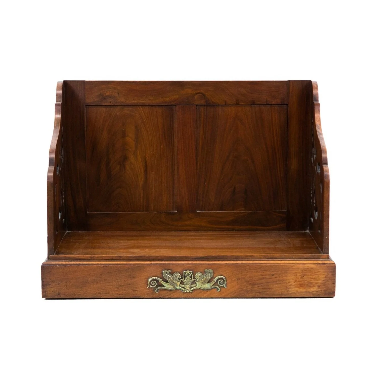 Carved English Mahogany Book Stand