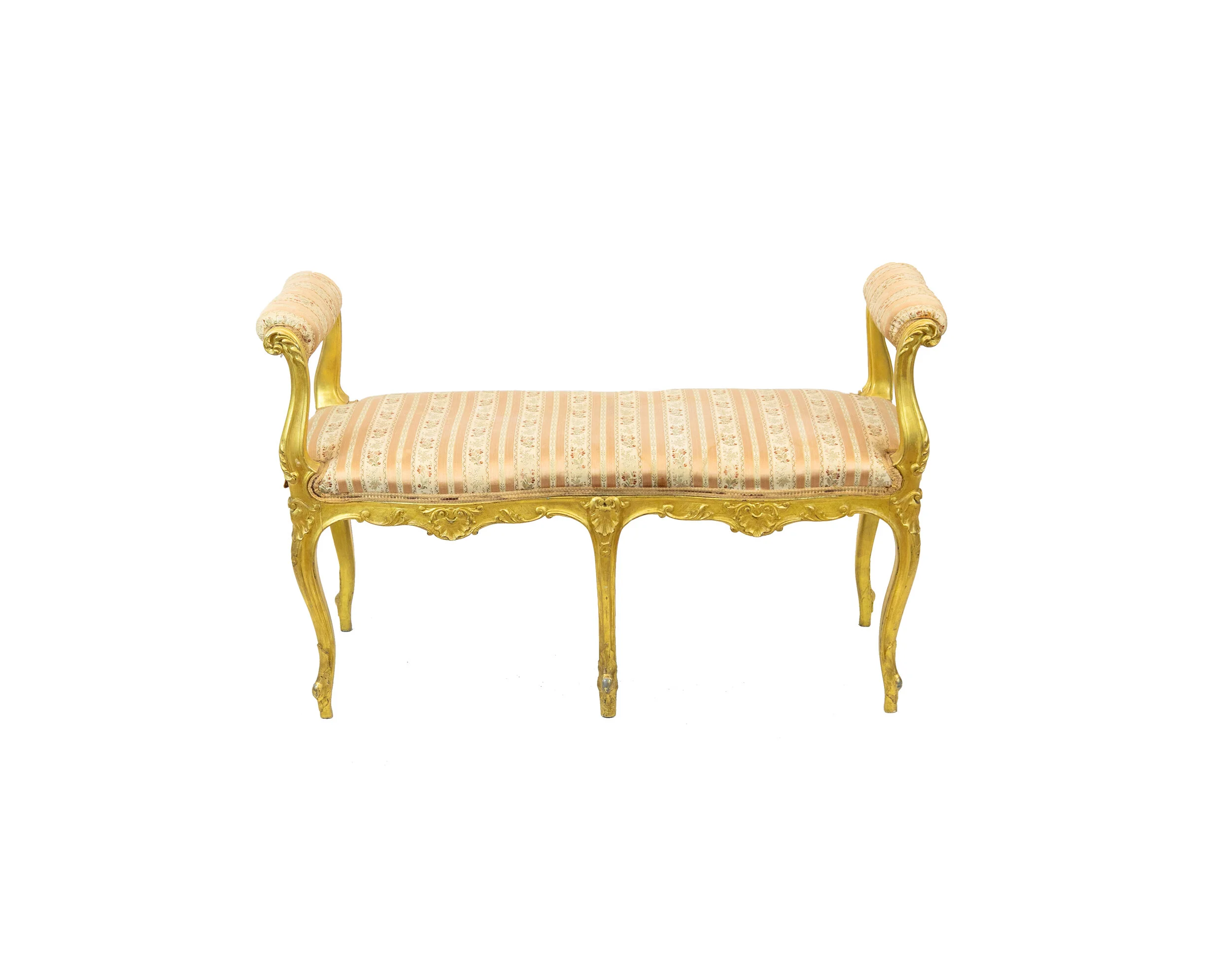 French Gilt Window Bench