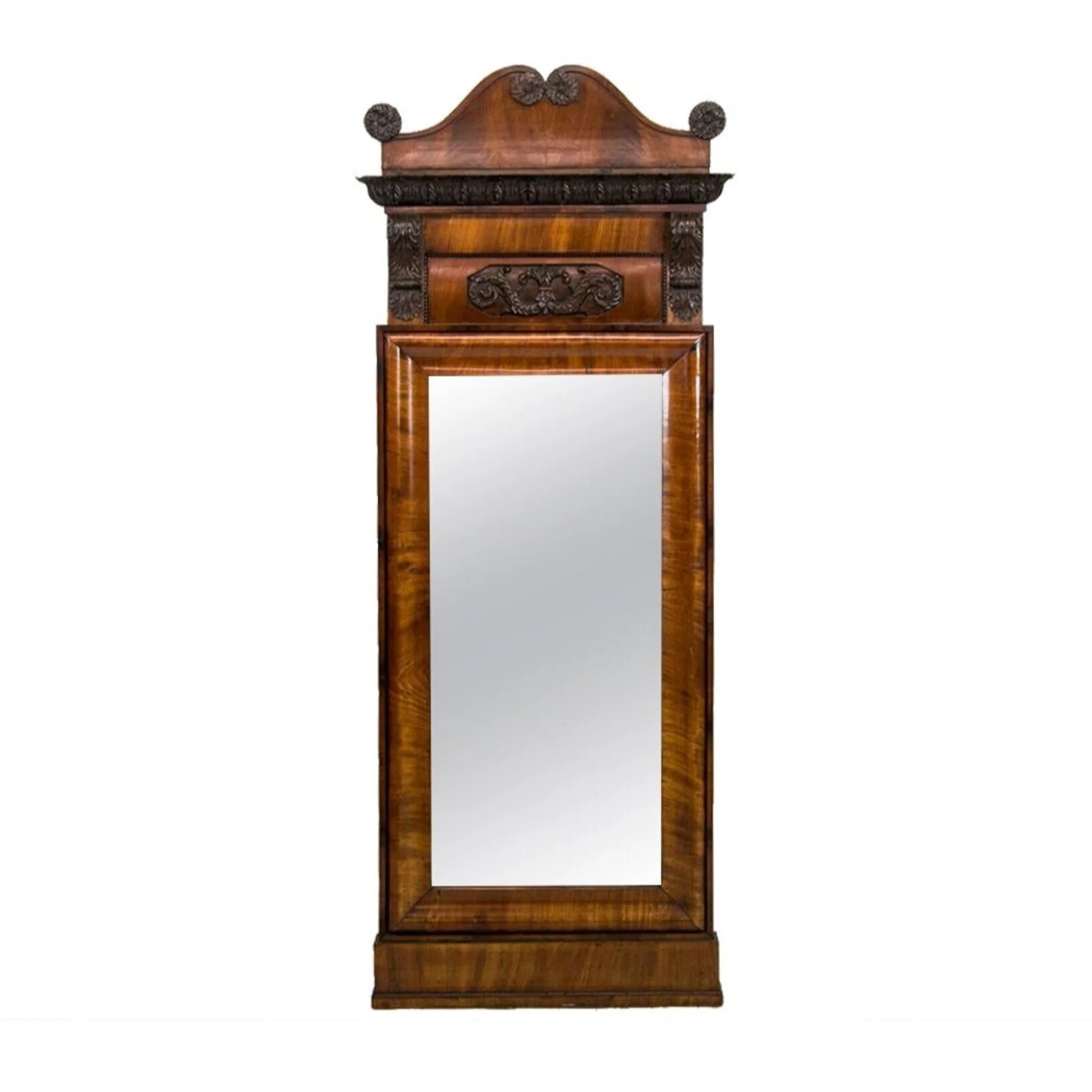 English Mahogany Empire Mirror