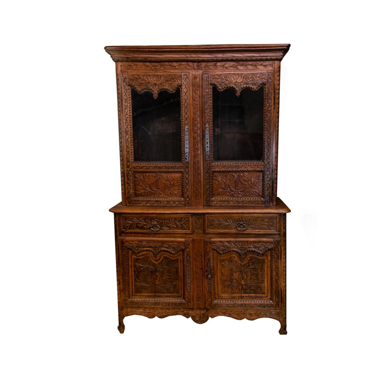 French Walnut Glazed Buffet Du Corps