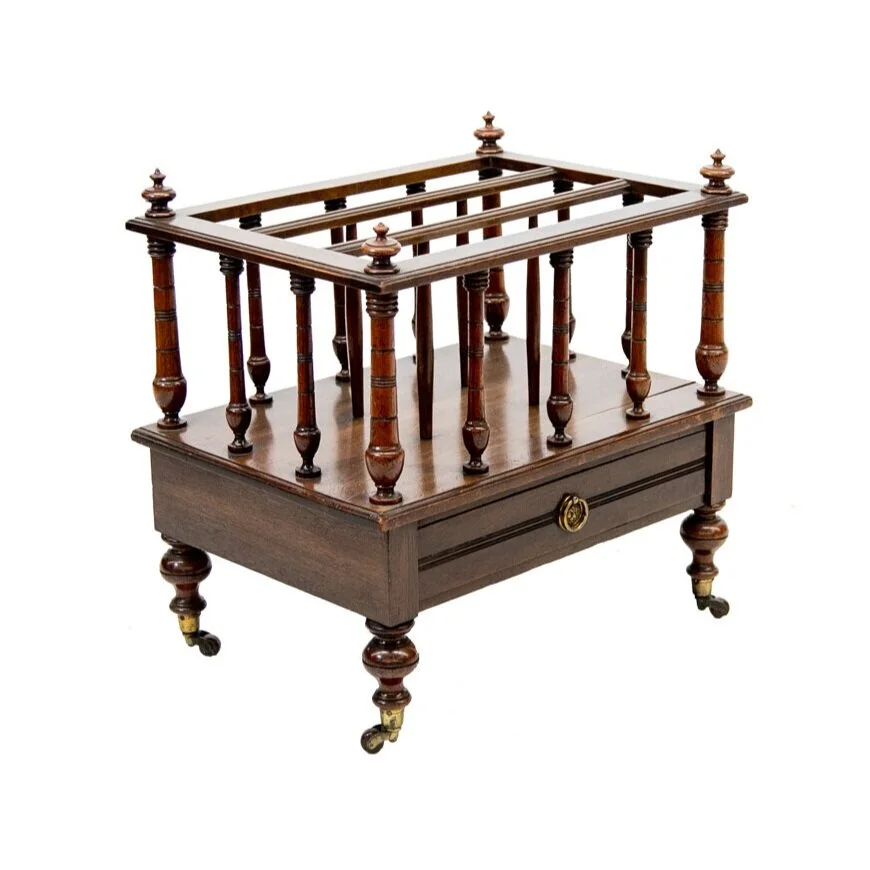 19th Century English Mahogany Canterbury