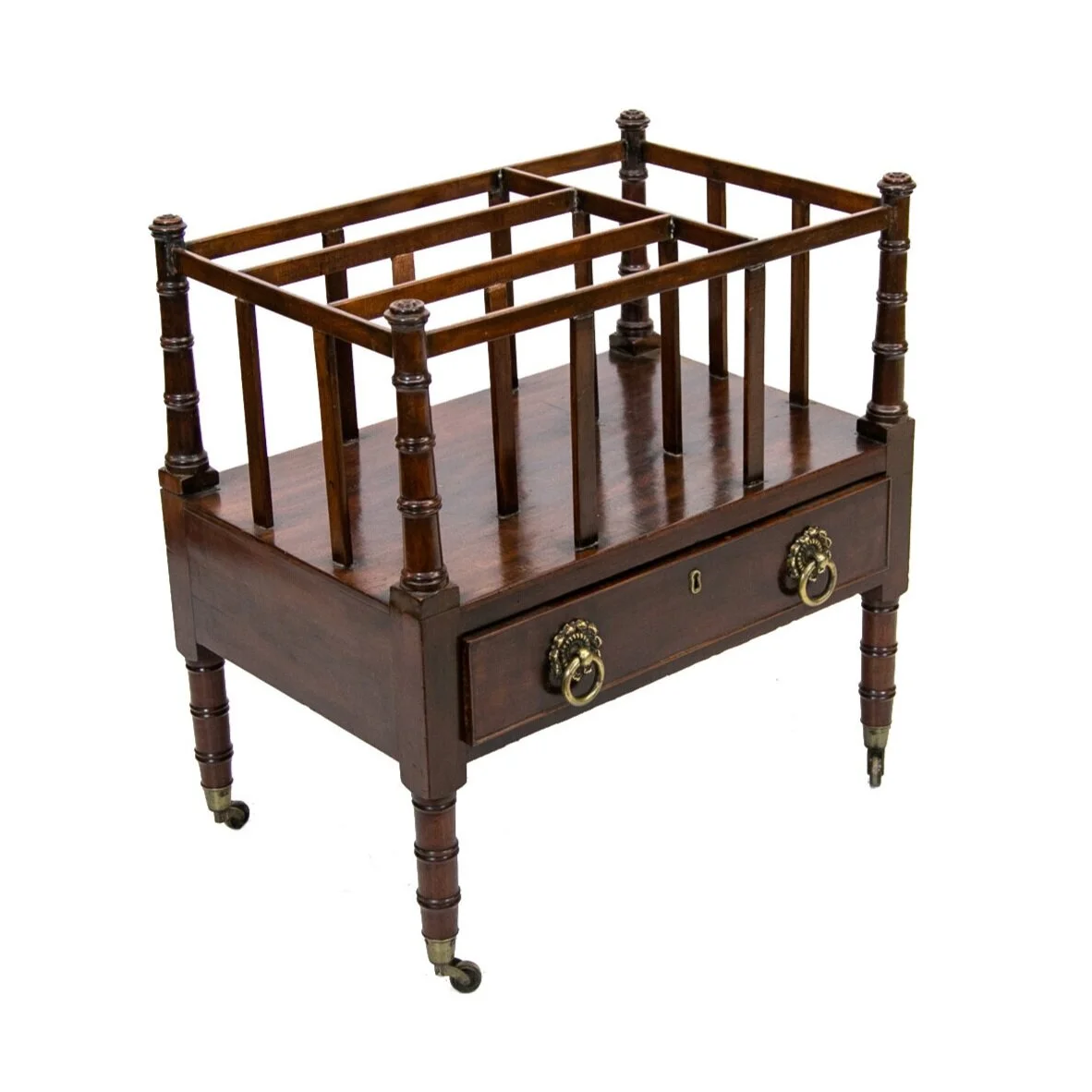 English Mahogany Canterbury Bookrack