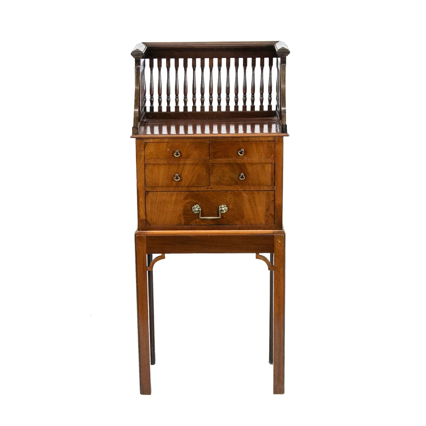 Five Drawer Book Stand on Mahogany Stand