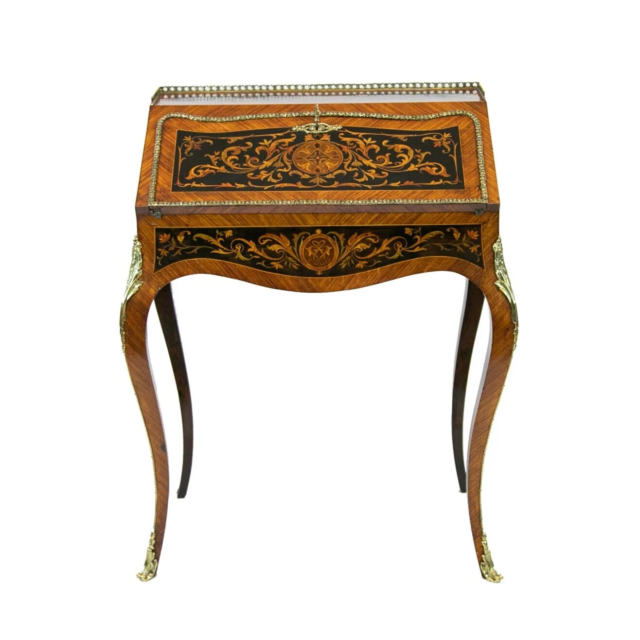 French Inlaid Marquetry Ladies Desk