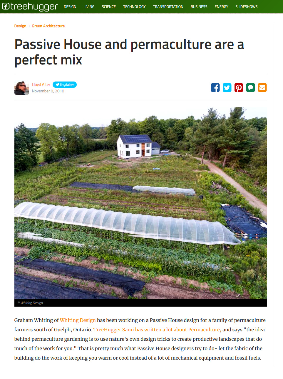 Wild Leek Farm featured on Treehugger