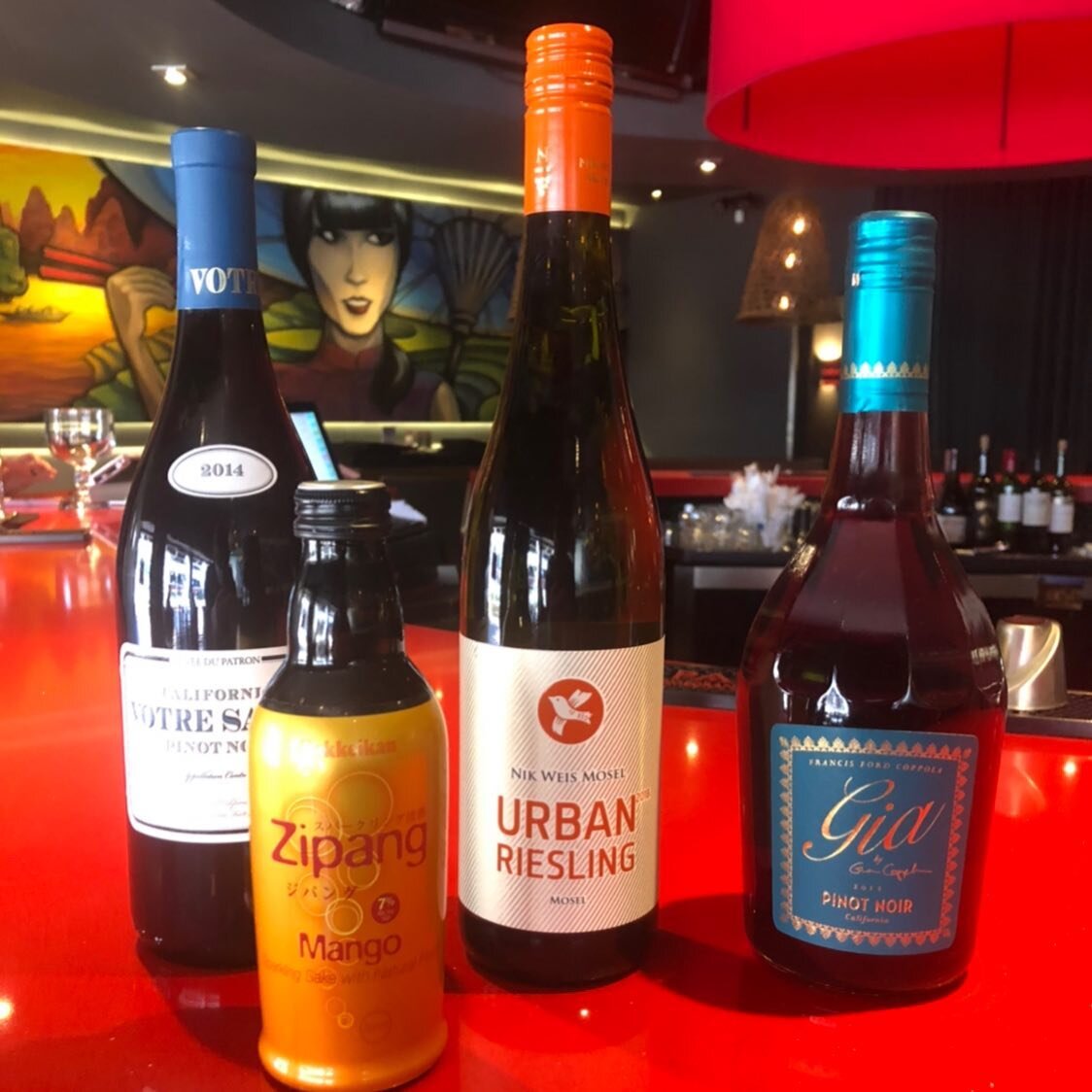 On Mondays we celebrate with *HALF OFF* Select Wine bottles from our list. We recently included a delish Mango sak&egrave; as well. Enjoy this promotion by dining-in or add to your takeout order 🥡🍷 🥂🥢