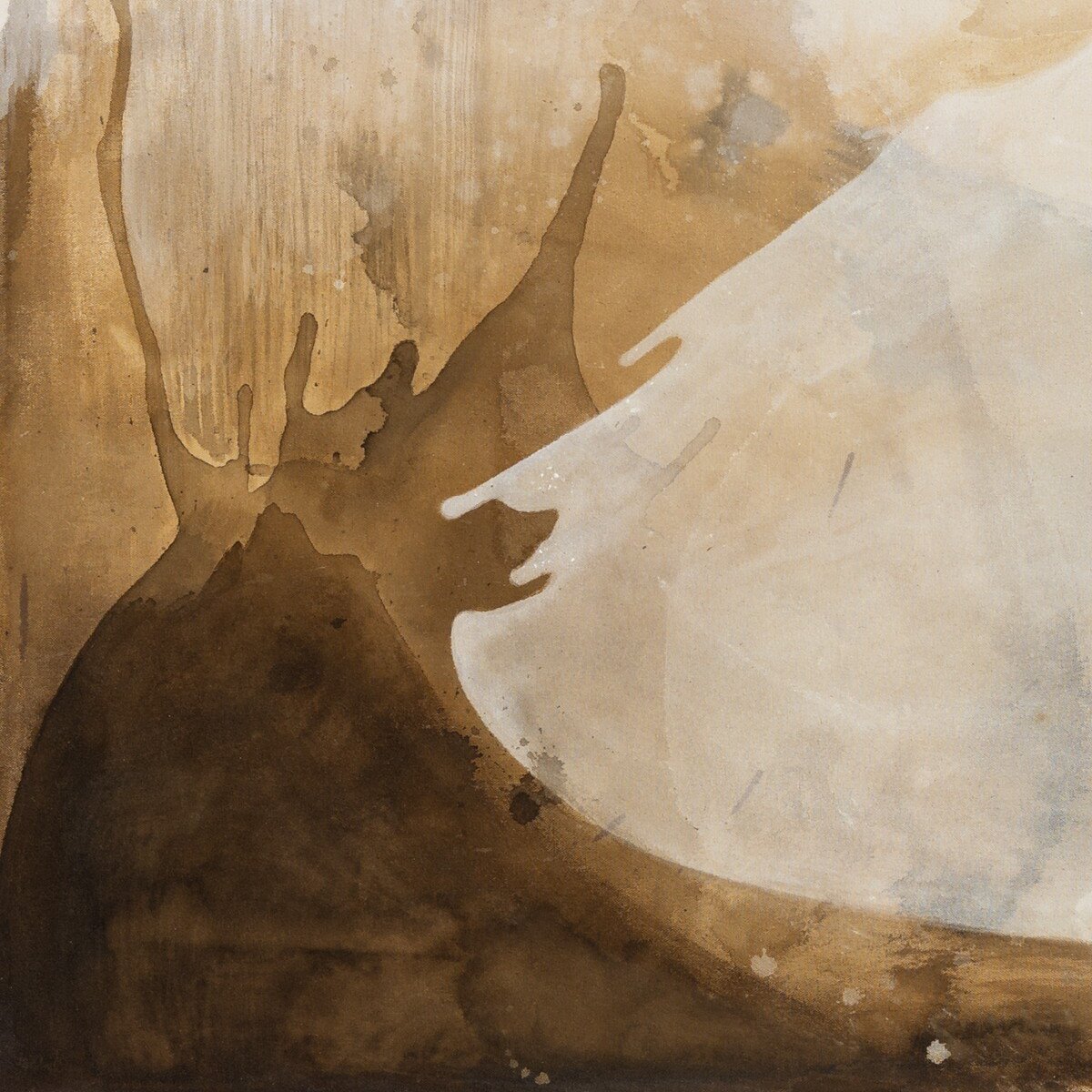 Minimalist abstract mixed media painting by Nicolle Cure at Soapbox Arts Gallery in Burlington, VT