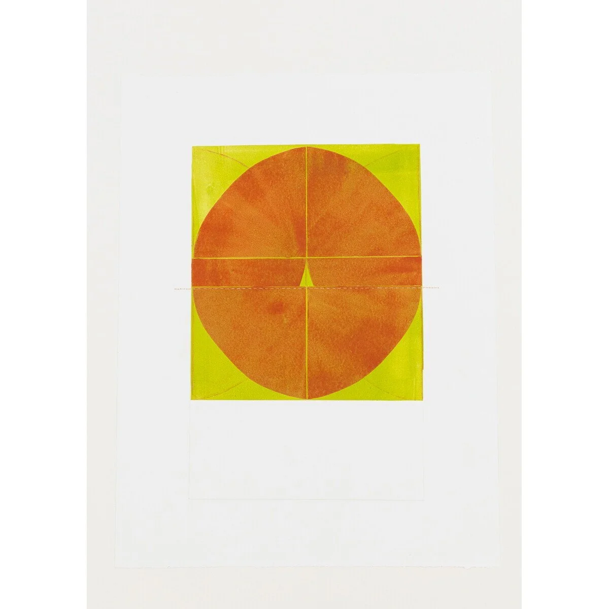 original geometric abstract monoprints with stitching on paper by Elise Whittemore for Soapbox Arts Gallery in Burlington, Vermont