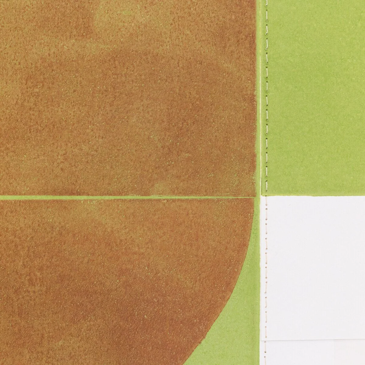 original geometric abstract monoprints with stitching on paper by Elise Whittemore for Soapbox Arts Gallery in Burlington, Vermont