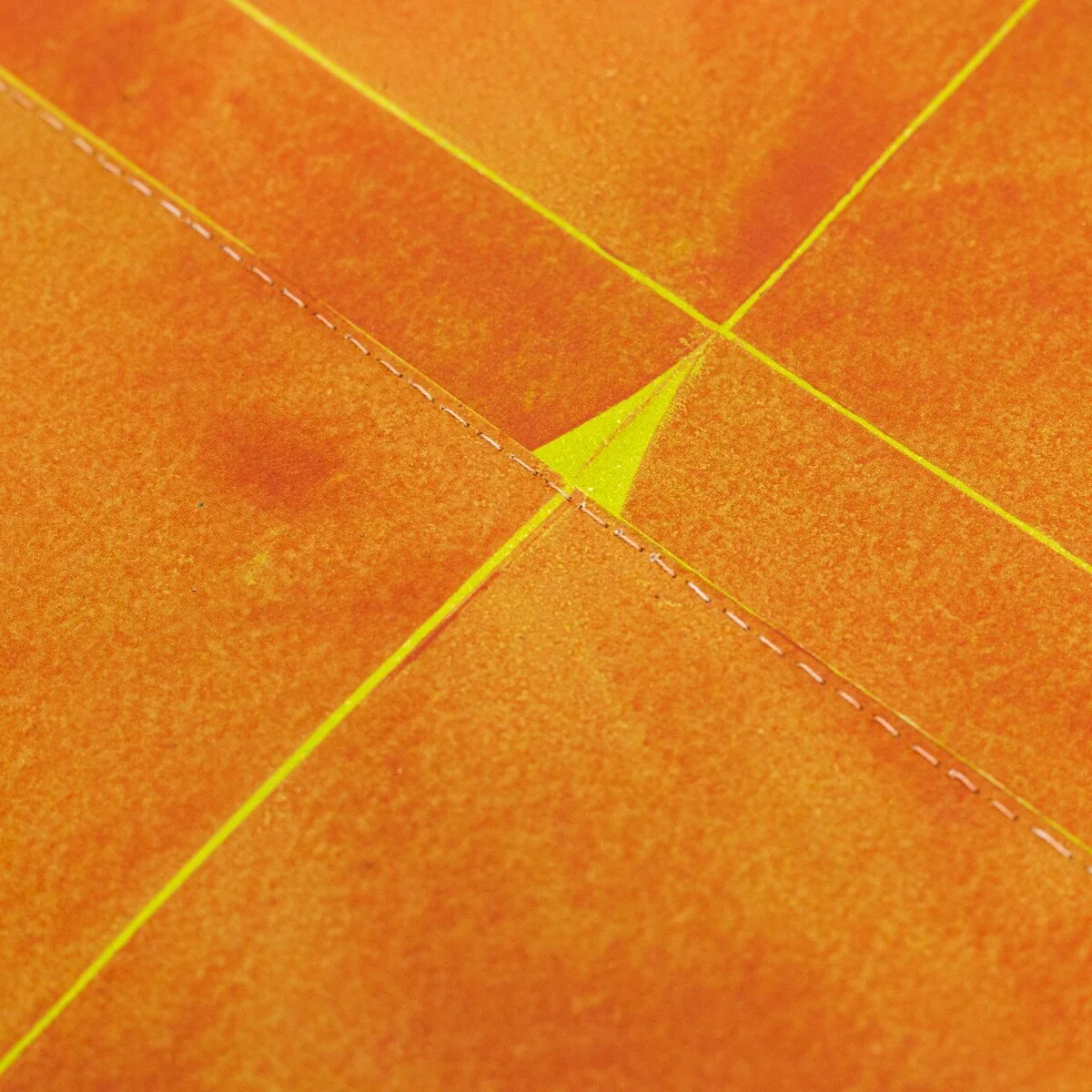 original geometric abstract monoprints with stitching on paper by Elise Whittemore for Soapbox Arts Gallery in Burlington, Vermont