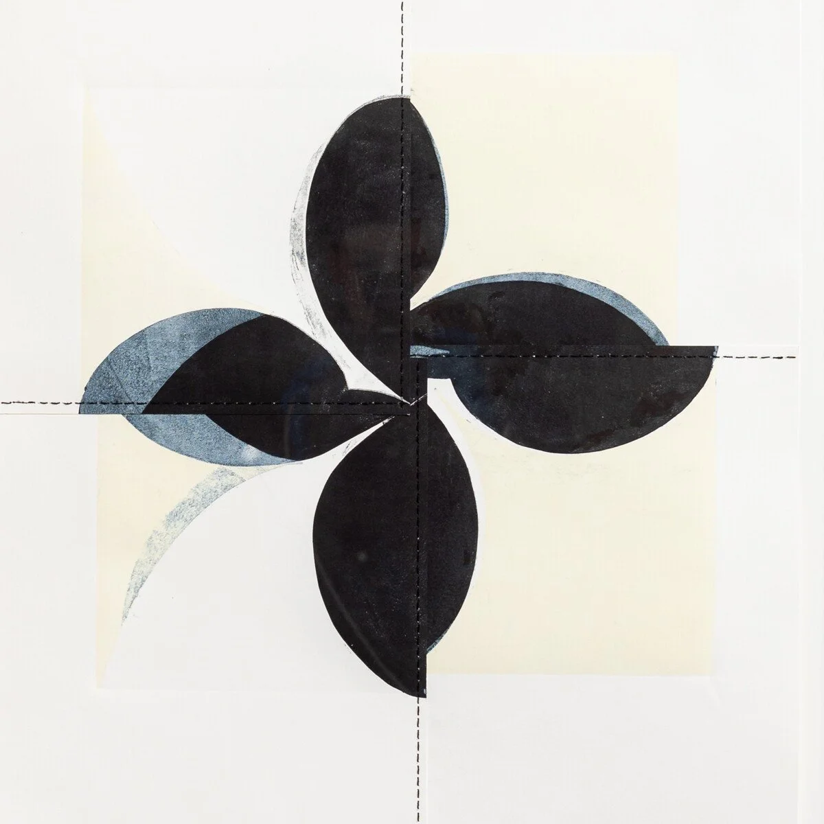 original monoprints in black and white ink on paper by Elise Whittemore for Soapbox Arts Gallery in Burlington, Vermont