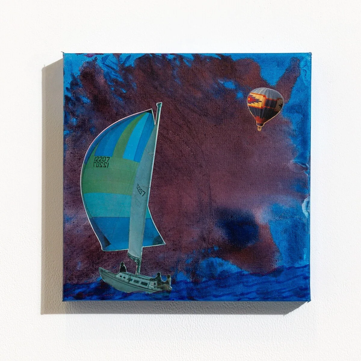Original mixed media collage by Burlington-based artist, Vanessa Compton, available at Soapbox Arts Gallery in Burlington, VT