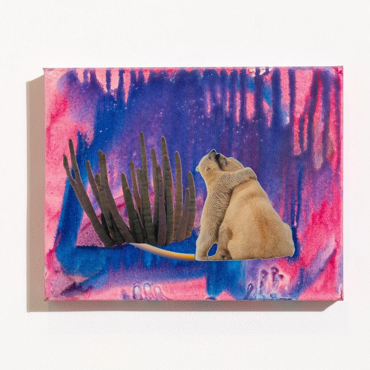 Original mixed media collage by Burlington-based artist, Vanessa Compton, available at Soapbox Arts Gallery in Burlington, VT