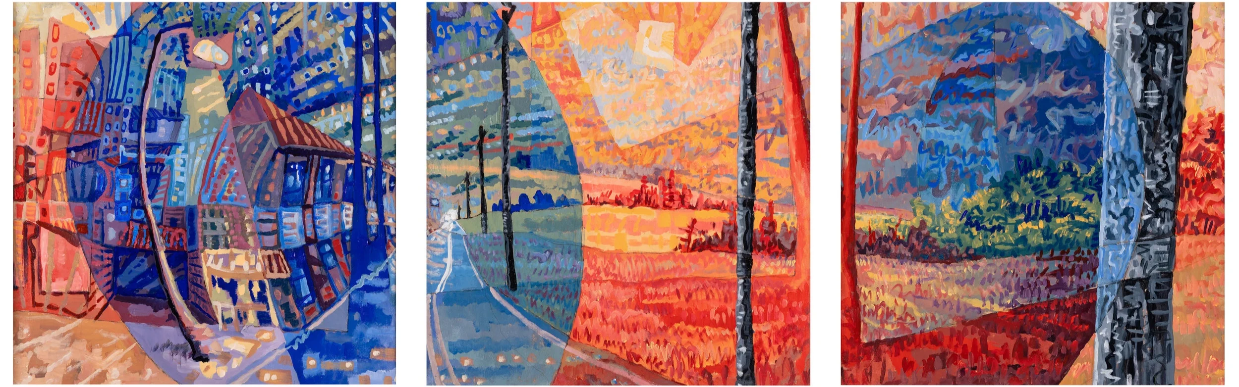 Charlie Hudson, Push and Pull, Acrylic on Panel, 24 x 24 each, 5,000.jpg