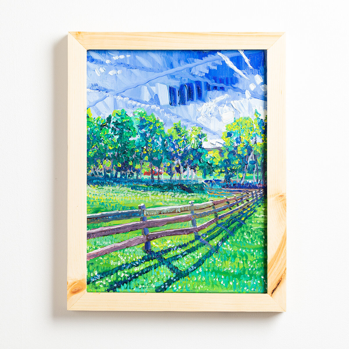 Plein Air Contemporary Impressionist Landscape Paintings in Oil by Brooklyn Artist Charlie Hudson of New Jersey Countryside Landscape