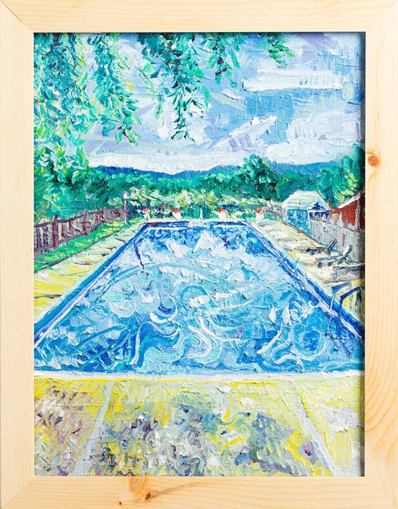 Poolside Shade Under the Willow Tree