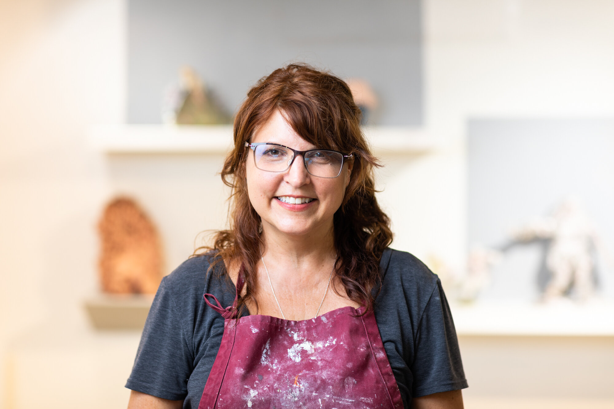 Portrait of Jennifer McCandless in her studio for Soapbox Arts