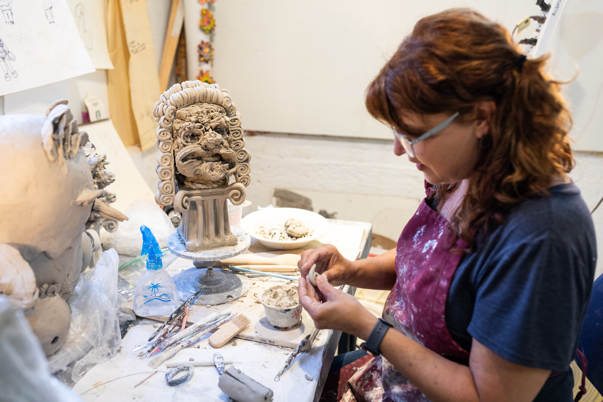 Portrait of Jennifer McCandless in her studio for Soapbox Arts